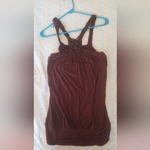 Brown top/mini dress (no tag)